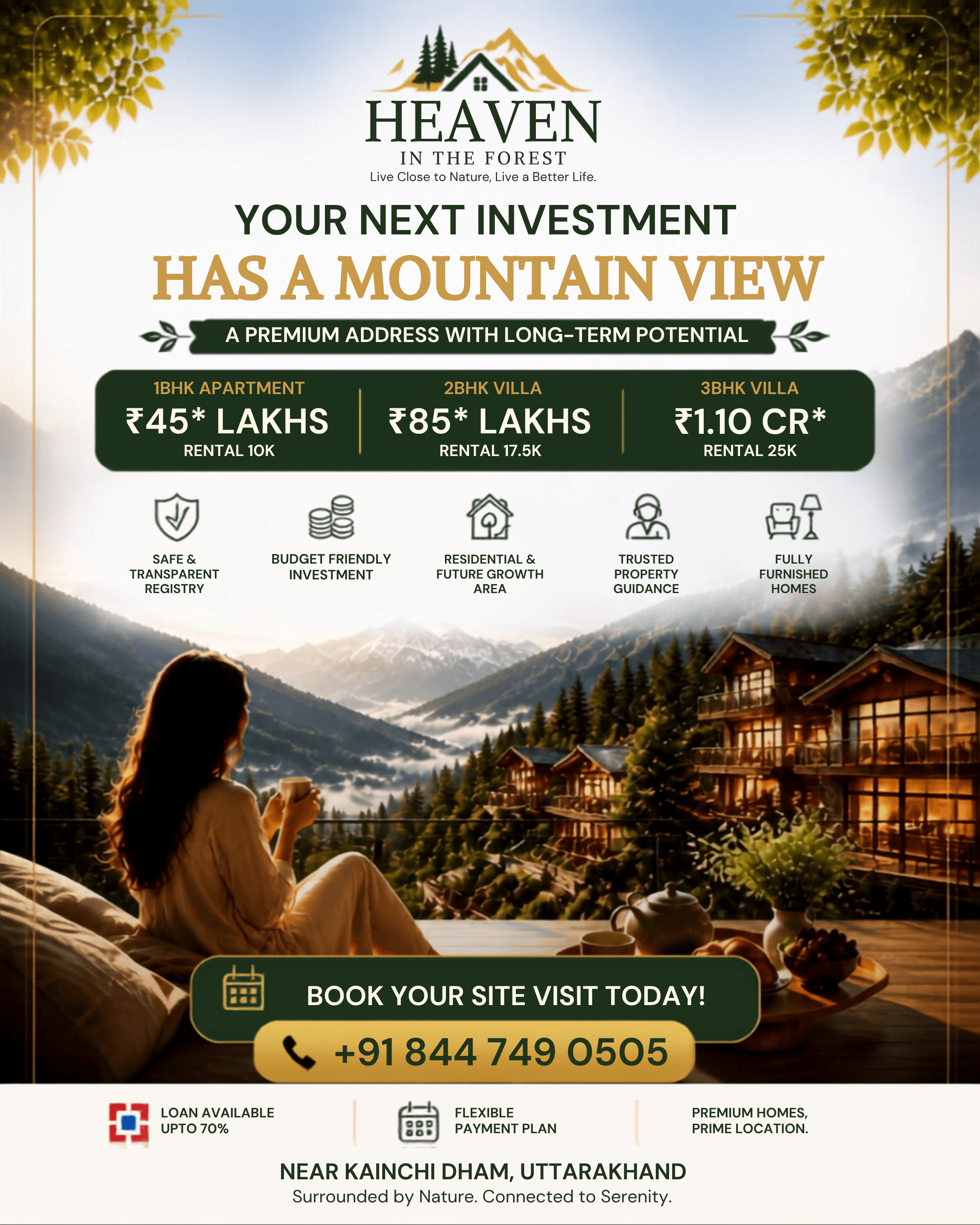 Heaven in the Forest – Own a Premium Mountain Home Near Kainchi Dham, Uttarakhand